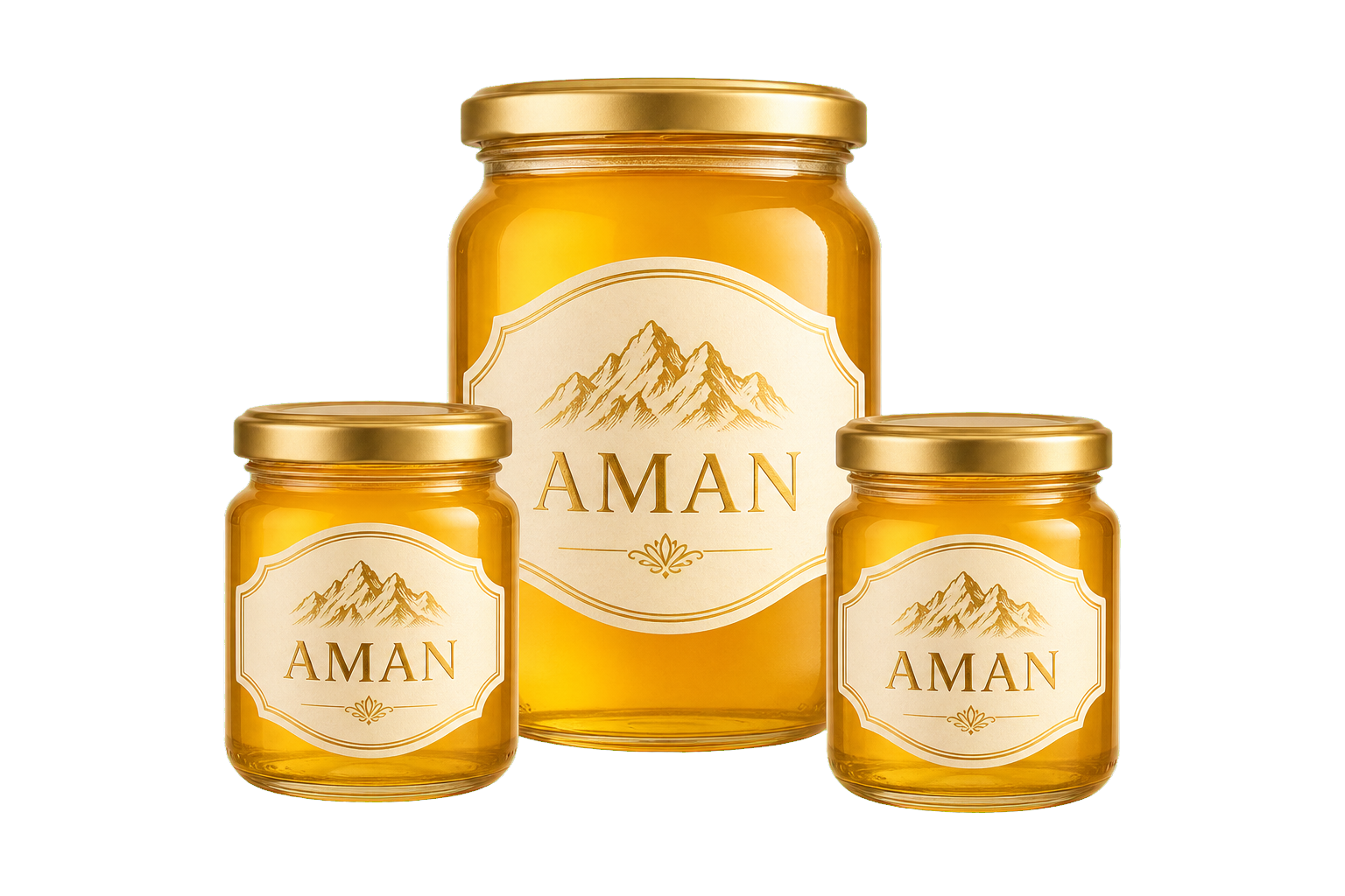 Три банки мёда AMAN